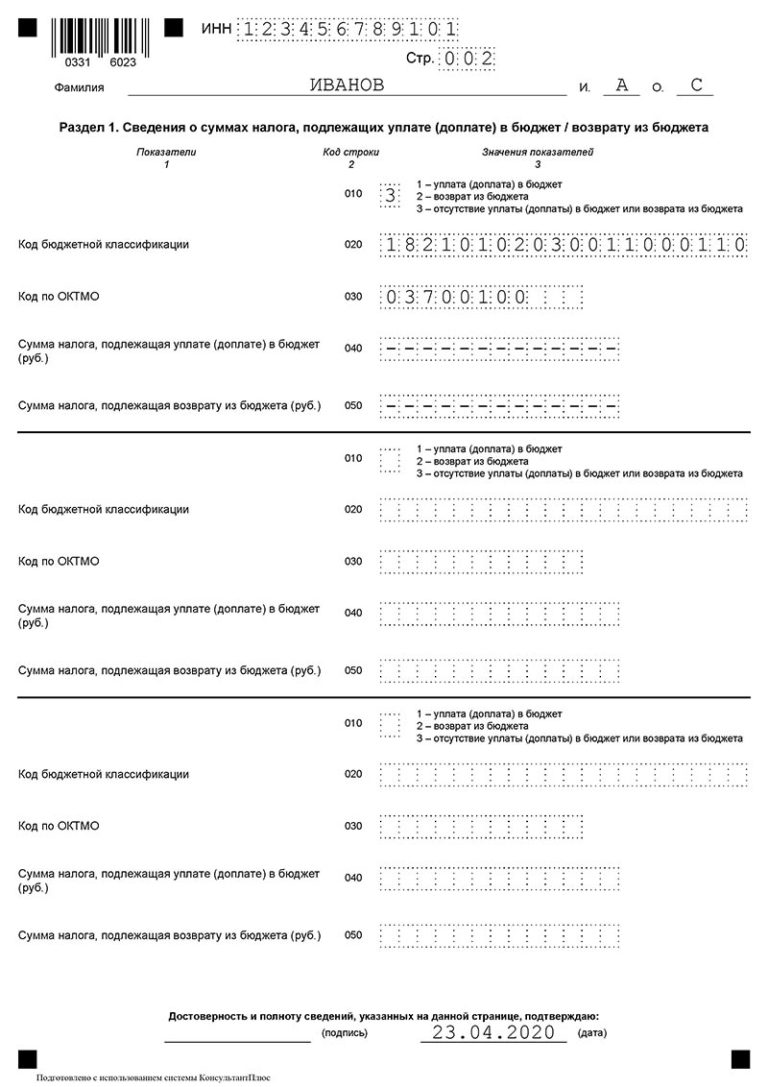 3 ндфл ип образец